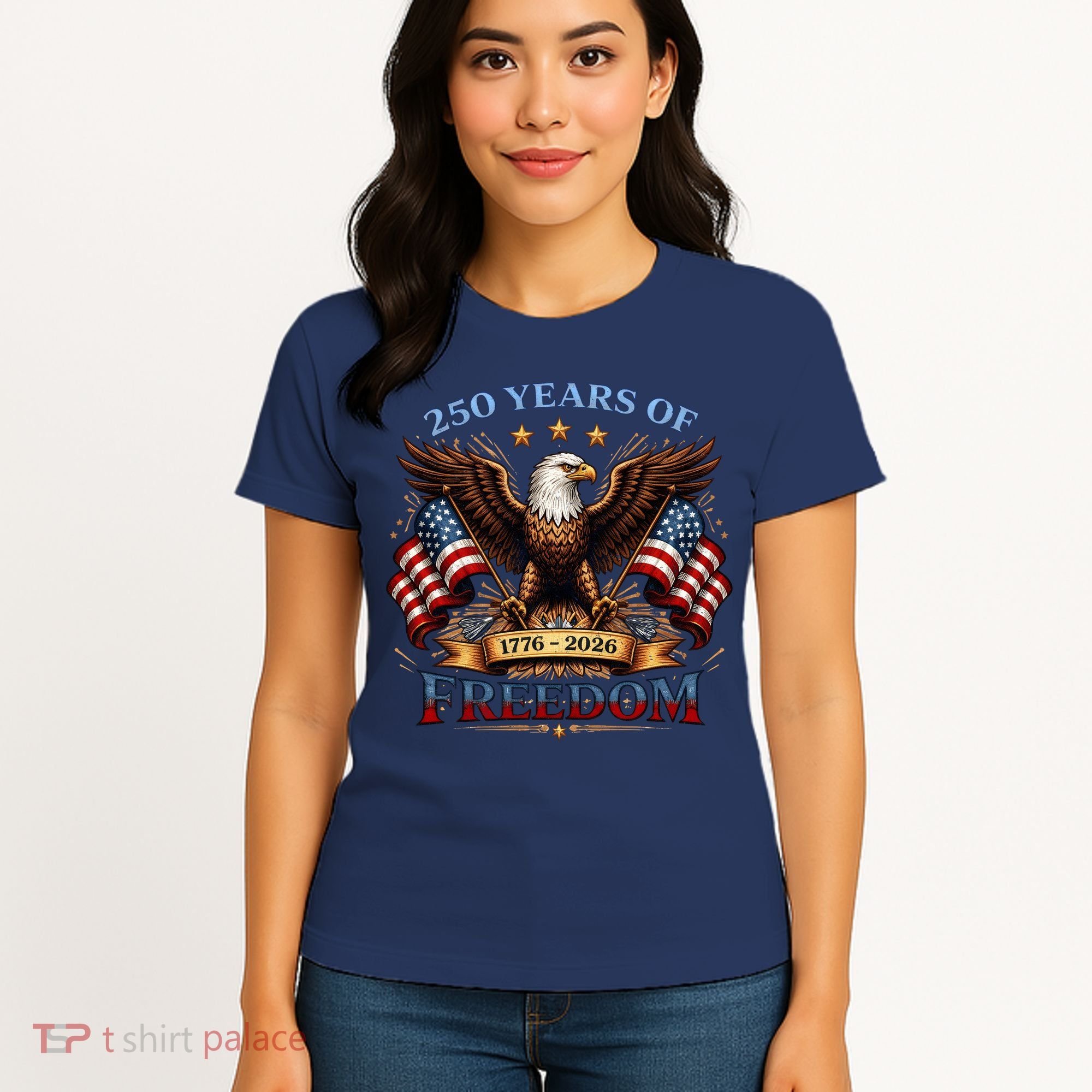 250 Years Of Freedom Eagle 1776 2026 America USA Anniversary  Women's T-Shirt