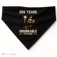 250 Years Patriotic Ship 1776-2026 250th Anniversary USA-Made Doggie Bandana thumb 0