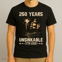 250 Years Patriotic Ship 1776-2026 250th Anniversary T-Shirt thumb 3