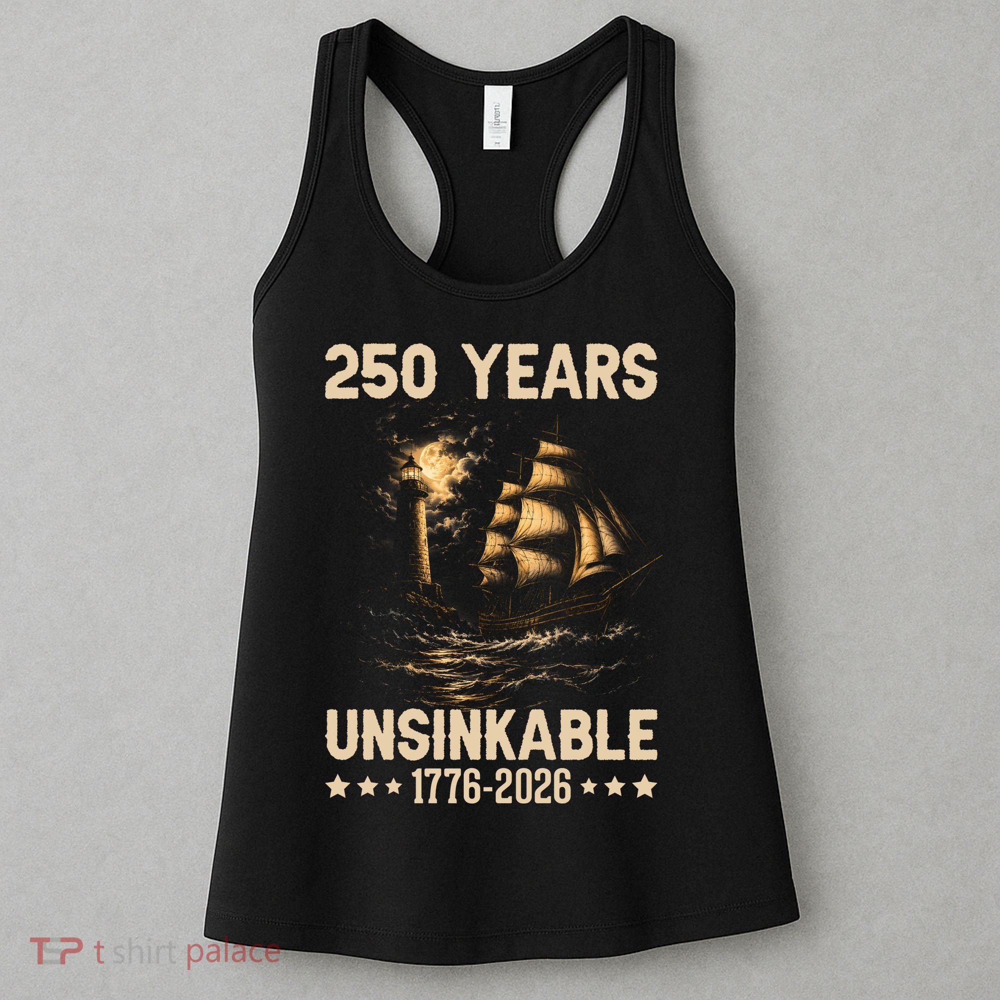 250 Years Patriotic Ship 1776-2026 250th Anniversary Women's Tank Top