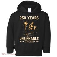 250 Years Patriotic Ship 1776-2026 250th Anniversary Toddler Hoodie thumb 0