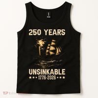250 Years Patriotic Ship 1776-2026 250th Anniversary Tank Top thumb 2