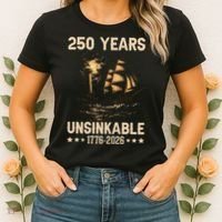 250 Years Patriotic Ship 1776-2026 250th Anniversary Women's T-Shirt thumb 2