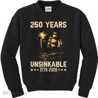 250 Years Patriotic Ship 1776-2026 250th Anniversary Kids Sweatshirt thumb 0