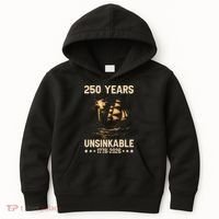 250 Years Patriotic Ship 1776-2026 250th Anniversary Kids Hoodie thumb 0