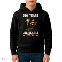 250 Years Patriotic Ship 1776-2026 250th Anniversary Kids Hoodie thumb 4