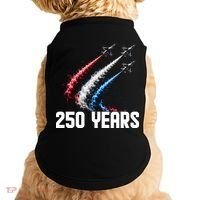 250 Years Red White And Blue Fighter Jets USA Doggie Tank thumb 0