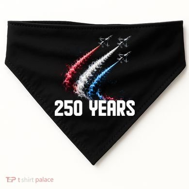 250 Years Red White And Blue Fighter Jets USA USA-Made Doggie Bandana