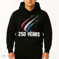 250 Years Red White And Blue Fighter Jets USA Hoodie thumb 2