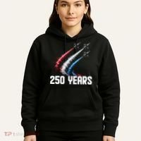 250 Years Red White And Blue Fighter Jets USA Hoodie thumb 5