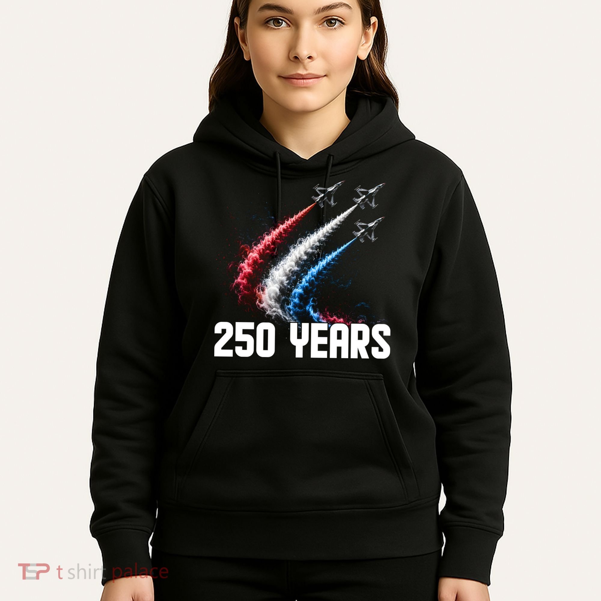 250 Years Red White And Blue Fighter Jets USA Hoodie