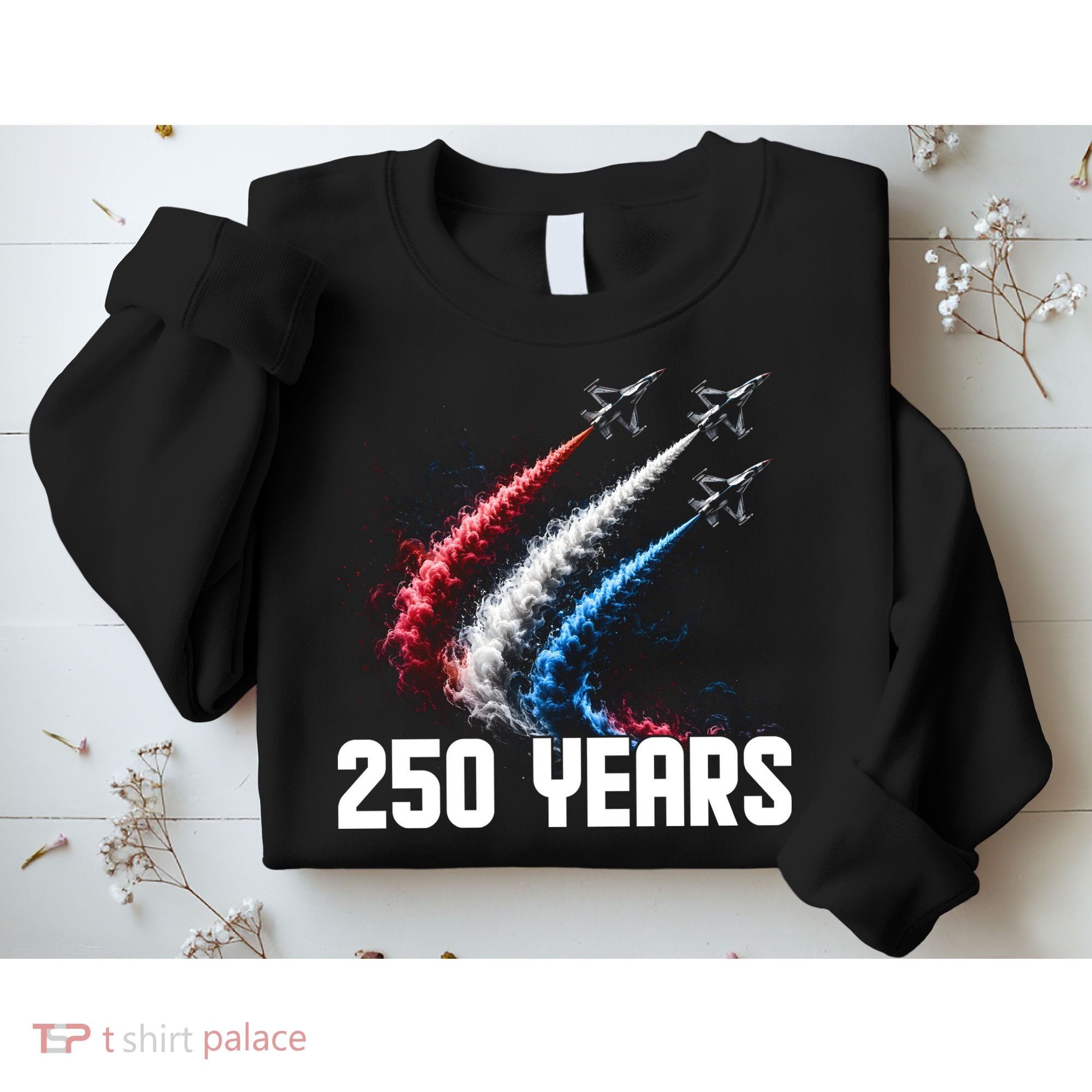 250 Years Red White And Blue Fighter Jets USA Sweatshirt