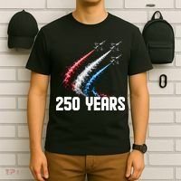 250 Years Red White And Blue Fighter Jets USA T-Shirt thumb 6