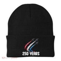 250 Years Red White And Blue Fighter Jets USA Beanie thumb 0