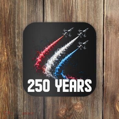 250 Years Red White And Blue Fighter Jets USA Coaster