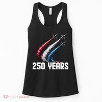 250 Years Red White And Blue Fighter Jets USA Women's Tank Top thumb 0