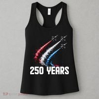 250 Years Red White And Blue Fighter Jets USA Women's Tank Top thumb 3