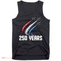250 Years Red White And Blue Fighter Jets USA Tank Top thumb 0