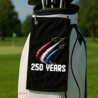 250 Years Red White And Blue Fighter Jets USA Golf Towel thumb 2