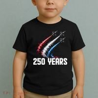250 Years Red White And Blue Fighter Jets USA Toddler T-Shirt thumb 2