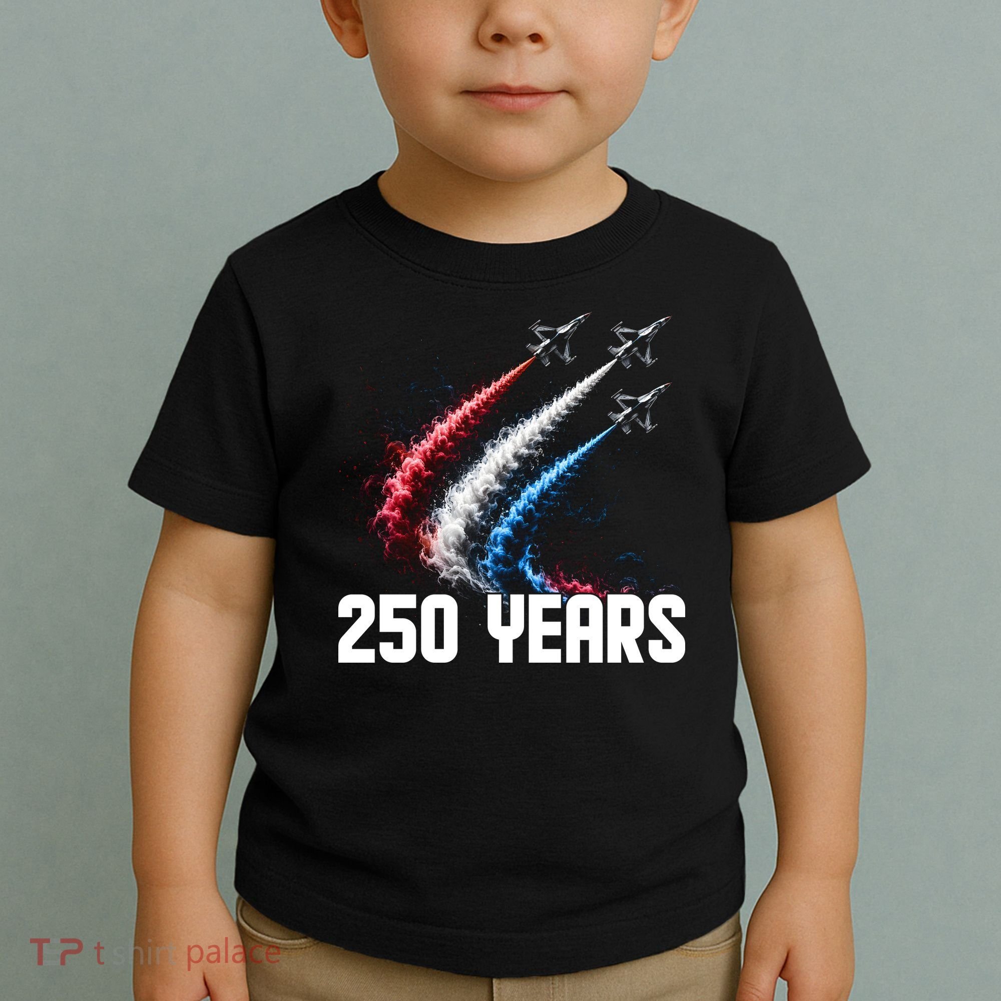 250 Years Red White And Blue Fighter Jets USA Toddler T-Shirt