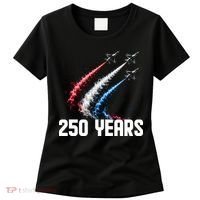 250 Years Red White And Blue Fighter Jets USA Women's T-Shirt thumb 0