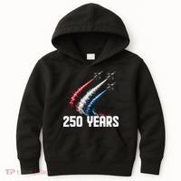 250 Years Red White And Blue Fighter Jets USA Kids Hoodie thumb 0