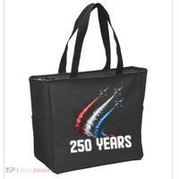250 Years Red White And Blue Fighter Jets USA Tote Bag thumb 2