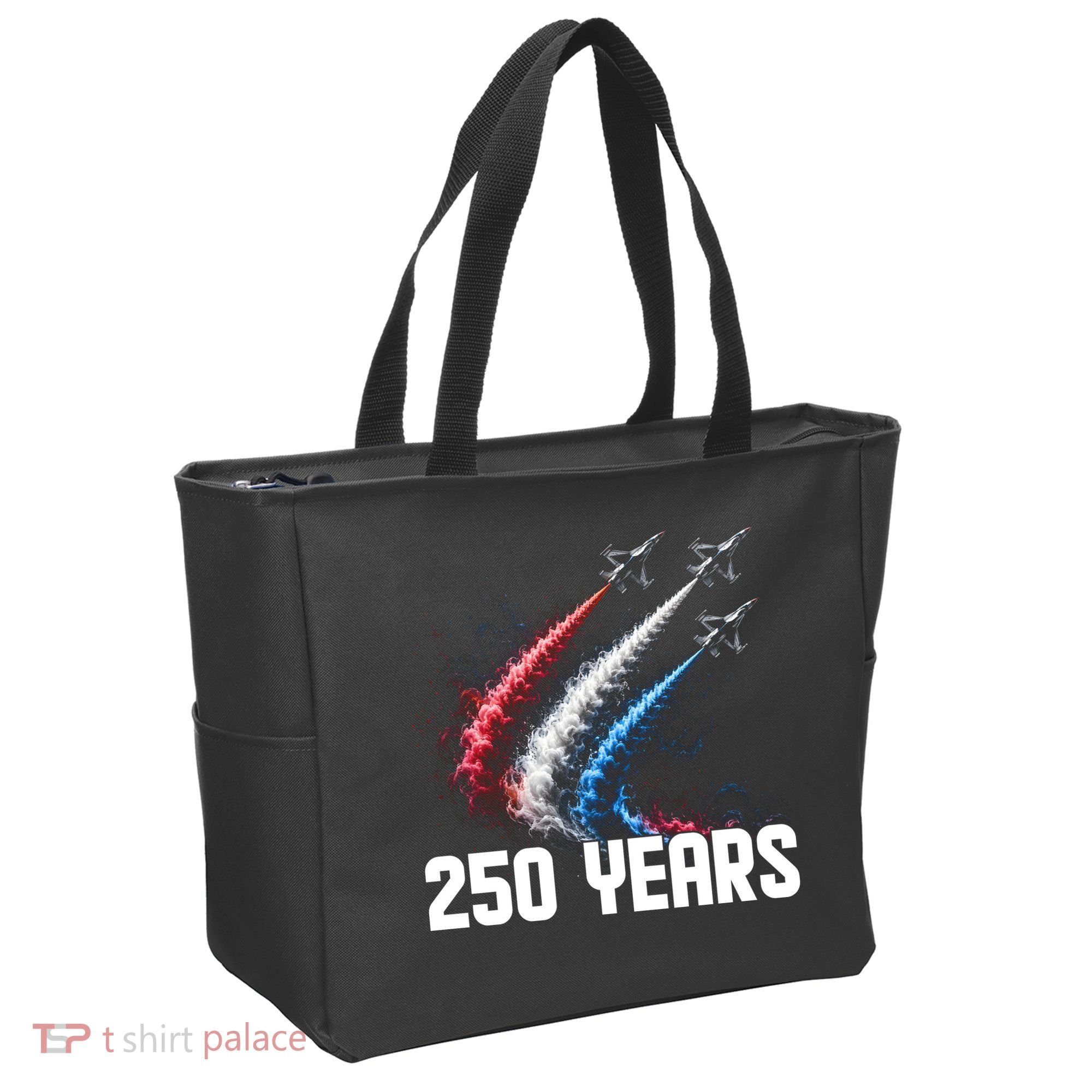 250 Years Red White And Blue Fighter Jets USA Tote Bag