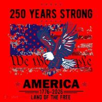 250 Years Strong 4th Of July American 250th Anniversary Santa Hat thumb 1