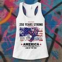 250 Years Strong 4th Of July American 250th Anniversary Women's Tank Top thumb 3