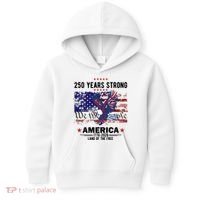 250 Years Strong 4th Of July American 250th Anniversary Kids Hoodie thumb 0