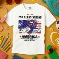 250 Years Strong 4th Of July American 250th Anniversary Kids T-Shirt thumb 3