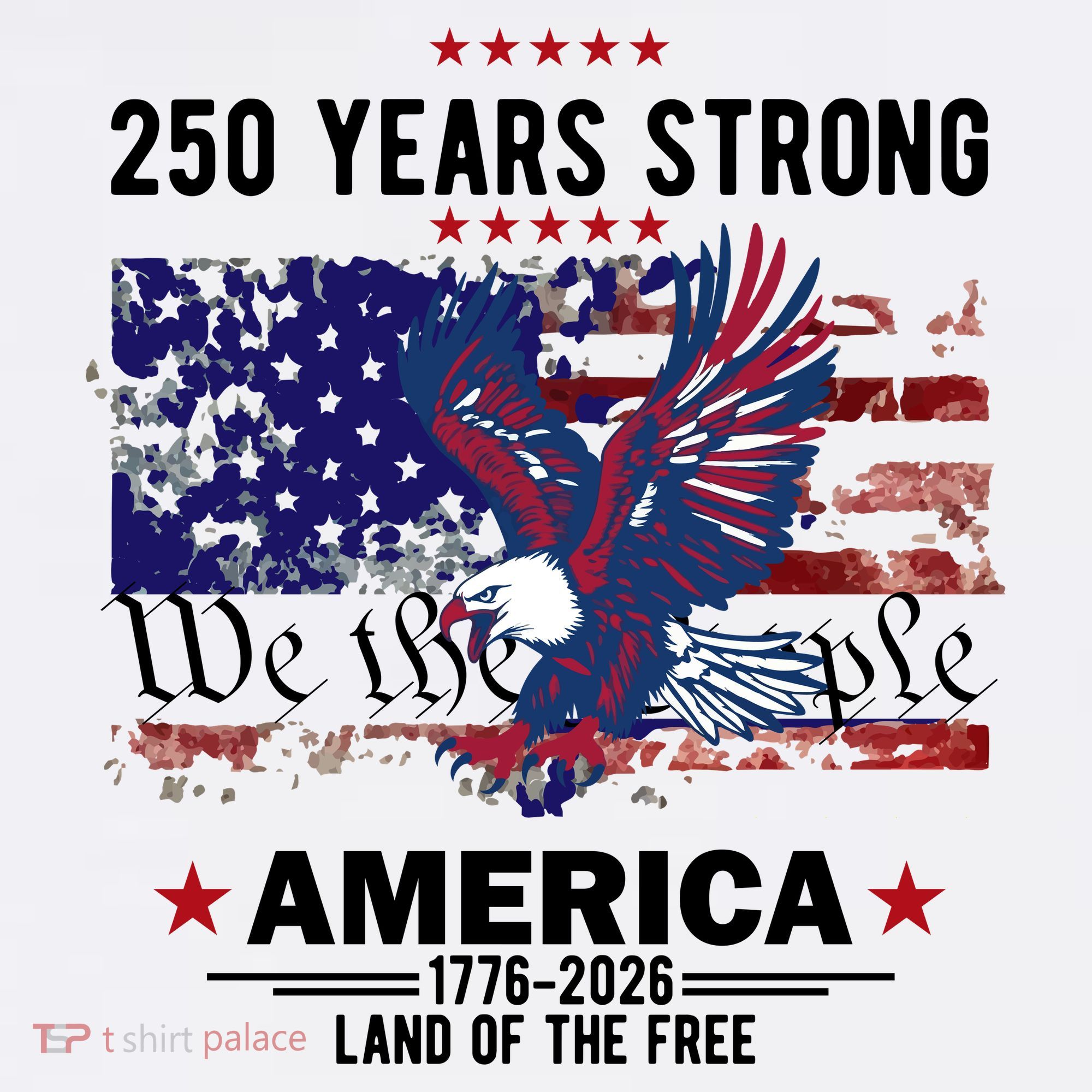 250 Years Strong 4th Of July American 250th Anniversary Kids T-Shirt