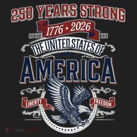 250 Years Strong USA, Happy 250th Birthday USA , America 250th Anniversary Hat thumb 2