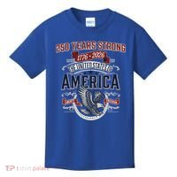 250 Years Strong USA, Happy 250th Birthday USA , America 250th Anniversary Kids T-Shirt thumb 0