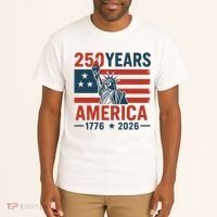 250 Years Strong USA, Happy 250th Birthday USA, America 250th Anniversary Tall T-Shirt thumb 2
