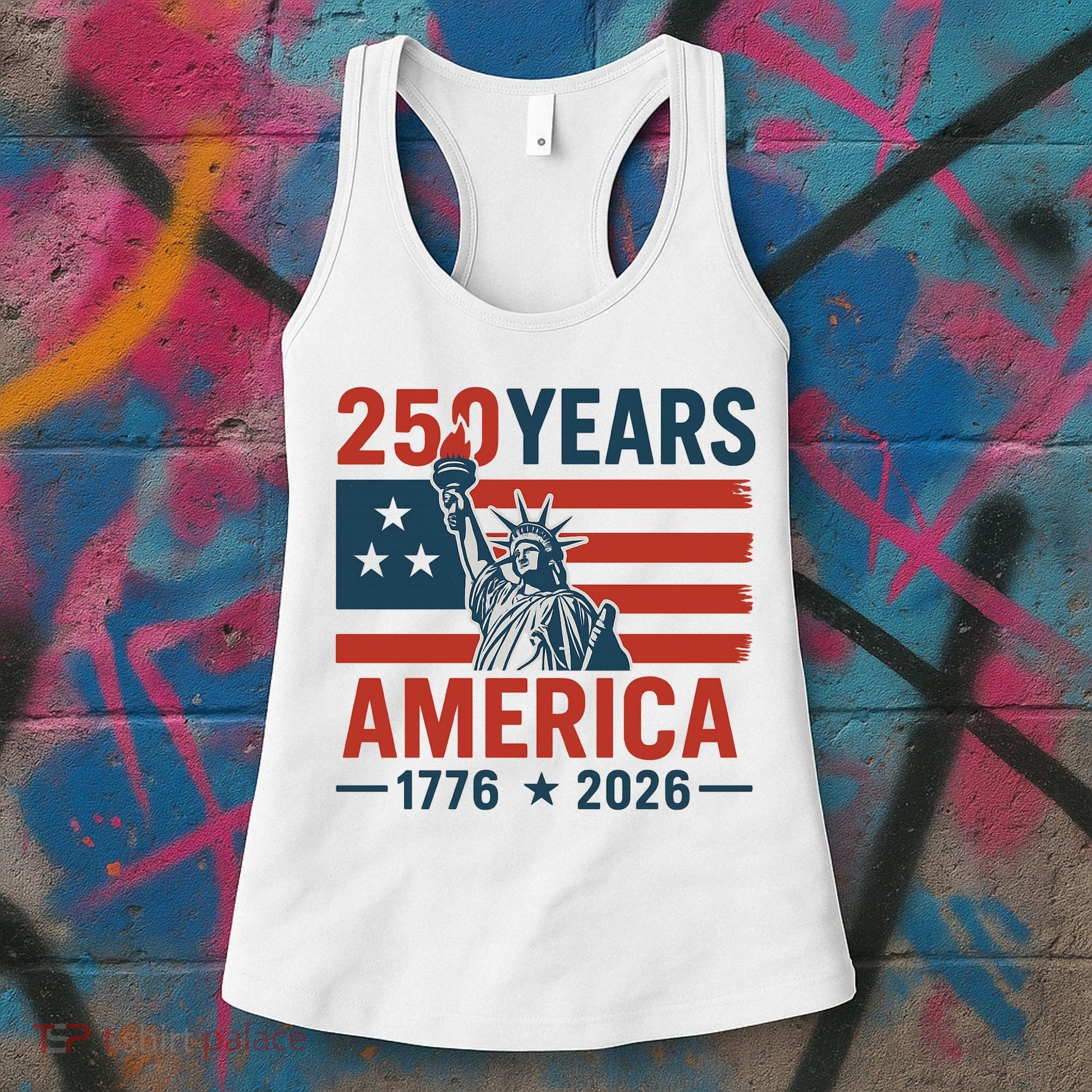 250 Years Strong USA, Happy 250th Birthday USA, America 250th Anniversary Women's Tank Top