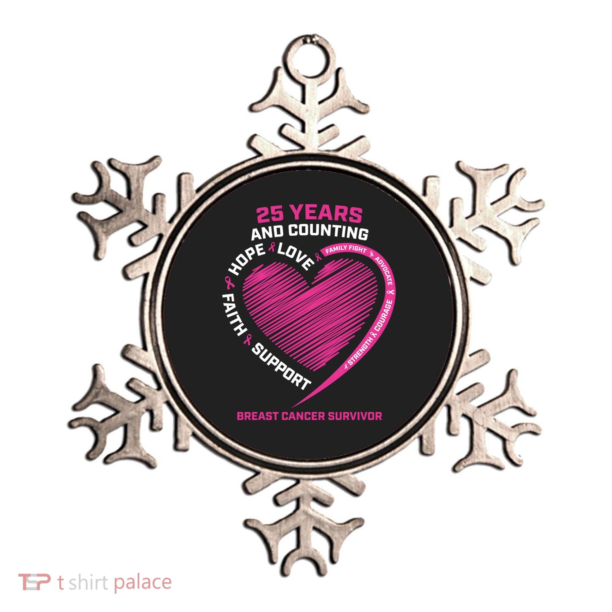 25 Year Survivor Funny Gift Mom Pink Breast Cancer Survivor Gift Ornament