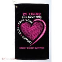 25 Year Survivor Funny Gift Mom Pink Breast Cancer Survivor Gift Golf Towel thumb 0