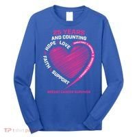 25 Year Survivor Funny Gift Mom Pink Breast Cancer Survivor Gift Long Sleeve Shirt thumb 0