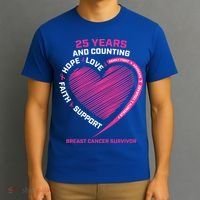 25 Year Survivor Funny Gift Mom Pink Breast Cancer Survivor Gift T-Shirt thumb 3