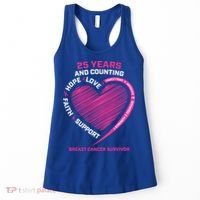 25 Year Survivor Funny Gift Mom Pink Breast Cancer Survivor Gift Women's Tank Top thumb 0