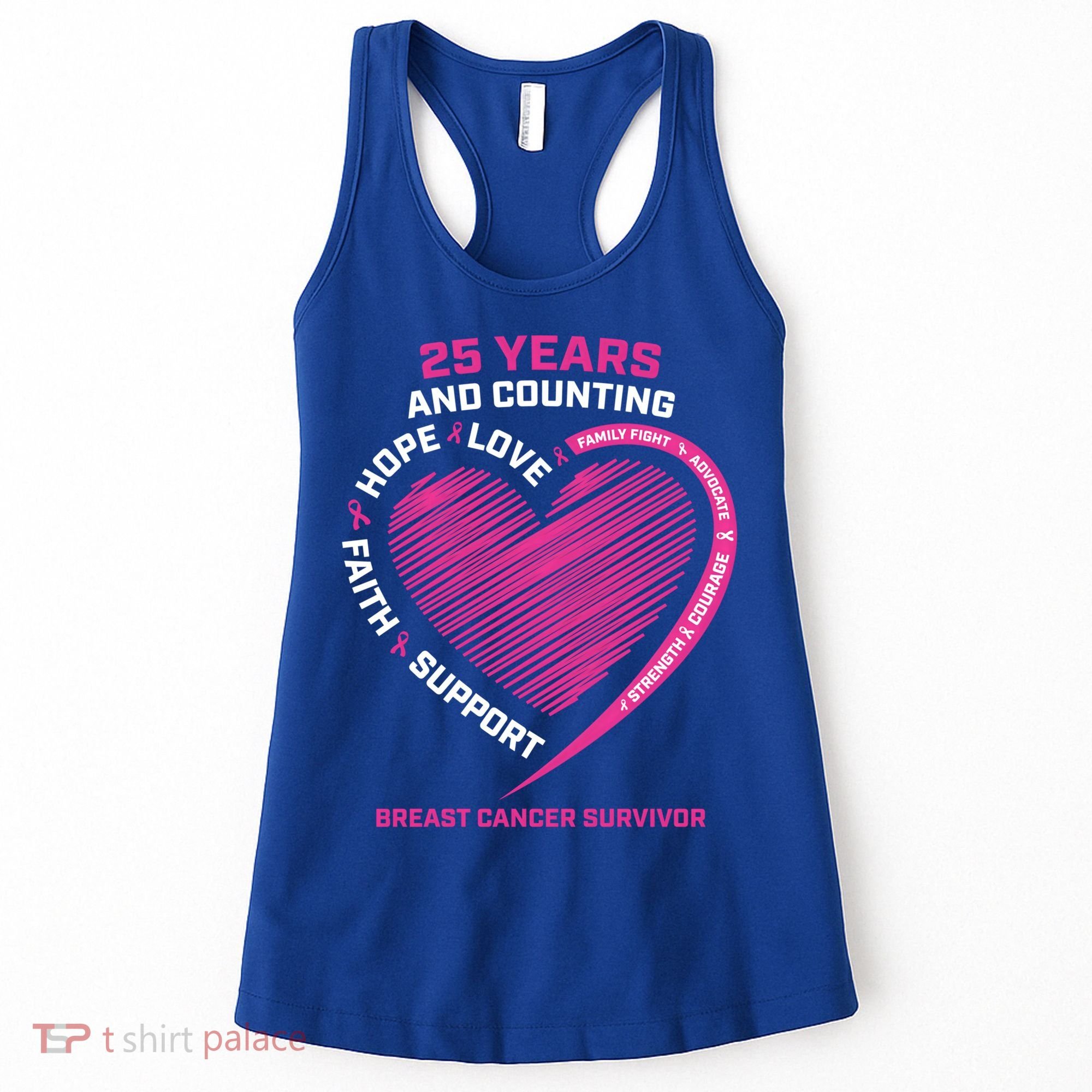 25 Year Survivor Funny Gift Mom Pink Breast Cancer Survivor Gift Women's Tank Top