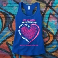25 Year Survivor Funny Gift Mom Pink Breast Cancer Survivor Gift Women's Tank Top thumb 3
