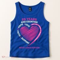 25 Year Survivor Funny Gift Mom Pink Breast Cancer Survivor Gift Tank Top thumb 2