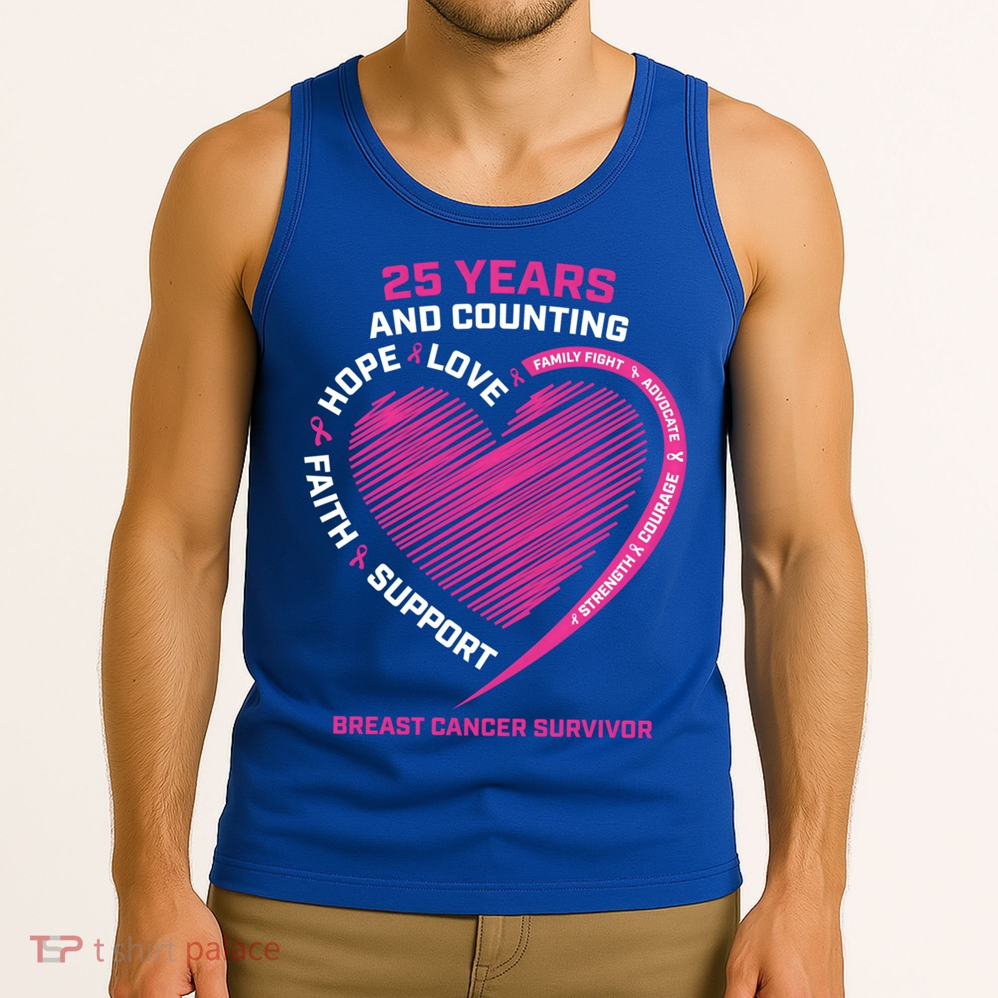 25 Year Survivor Funny Gift Mom Pink Breast Cancer Survivor Gift Tank Top