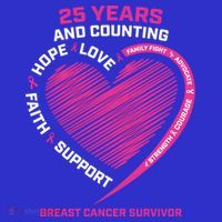 25 Year Survivor Funny Gift Mom Pink Breast Cancer Survivor Gift Women's Long Sleeve Shirt thumb 2