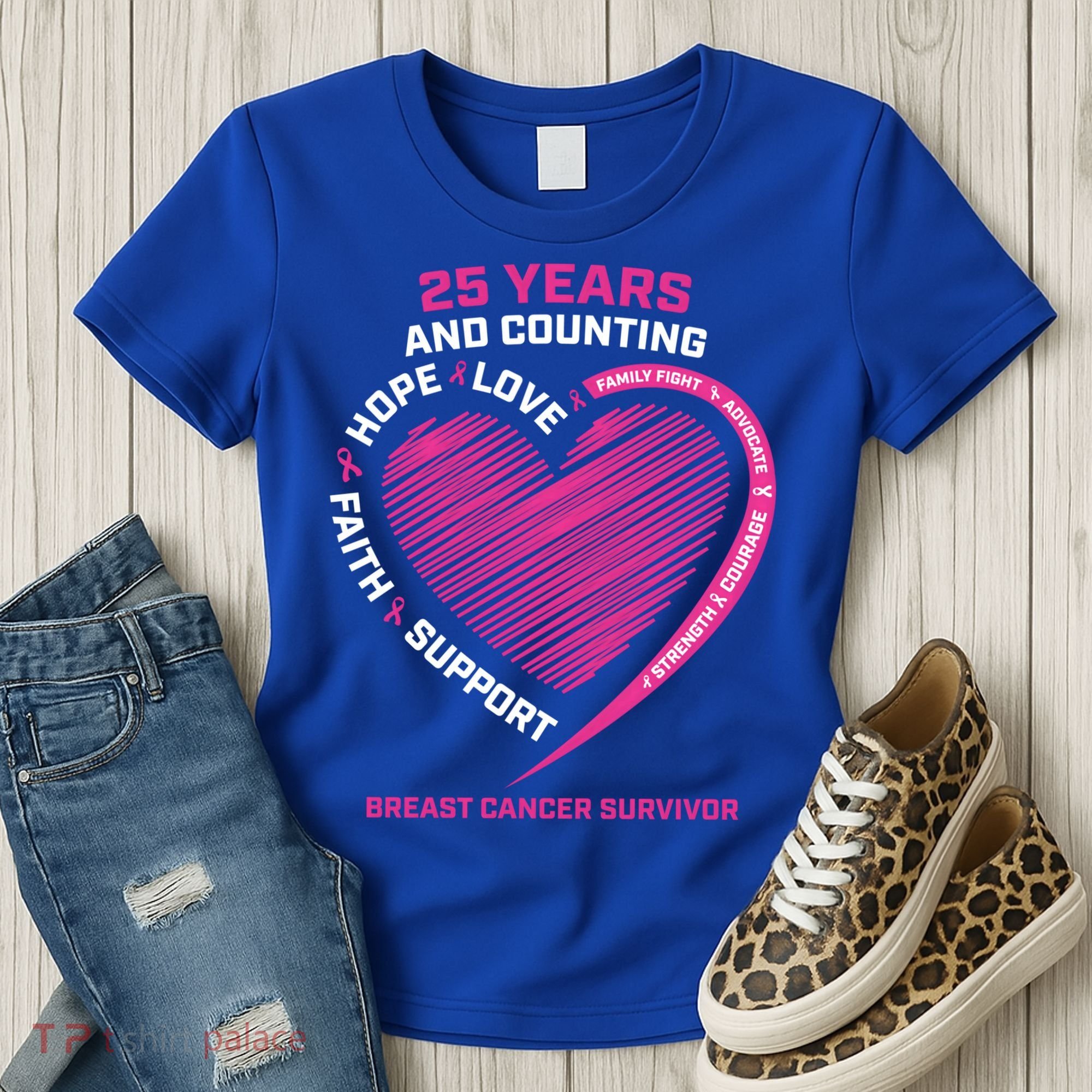 25 Year Survivor Funny Gift Mom Pink Breast Cancer Survivor Gift Women's T-Shirt