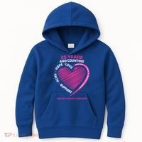 25 Year Survivor Funny Gift Mom Pink Breast Cancer Survivor Gift Kids Hoodie thumb 0